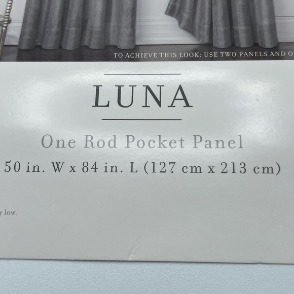 NEW Salon de Maison  delicate lurex weave Curtain w Silver LUNA 50 X 64 2 PANELS - Picture 8 of 13